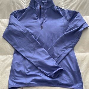 Kids KJUS 1/4 Zip ski top, periwinkle in color, Size 40/L